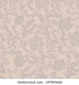 Seamless floral pattern. Square format suitable for wallpaper, fabric and wrapping