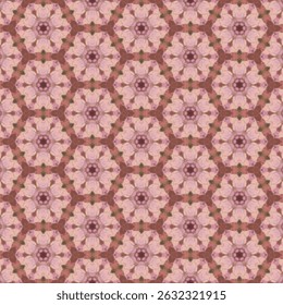 The seamless floral pattern stands out with a light purple tone, creating a natural atmosphere and a refreshing feeling, suitable for decorating places that require relaxation.