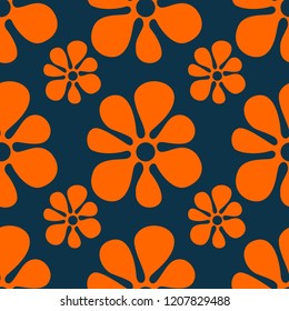 Seamless floral pattern. Stock flat vector illustration.