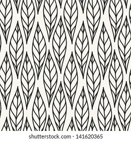 Seamless floral pattern. Stylish repeating texture. Floral texture with graphic leaves