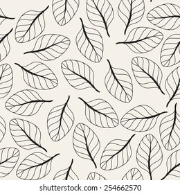 Seamless floral pattern. Stylish repeating texture. Repeating texture with randomly disposed leaves