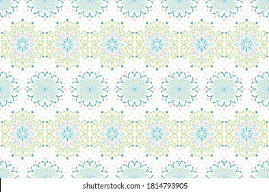 Patrón floral sin foco. Flores de doodle estilizadas. bordado étnico español. Ornamento popular. Señal solar. Impresión mediterránea. Tejidos indios orientales o turcos. Papel de la pared de Boho. Arte hipster.