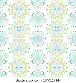 Patrón floral sin foco. Flores de doodle estilizadas. bordado étnico español. Ornamento popular. Señal solar. Impresión mediterránea. Tejidos indios orientales o turcos. Papel de la pared de Boho. Arte hipster.