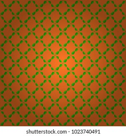 Seamless floral pattern with stylized flowers in orange, green and yellow colors. Vector illustration.