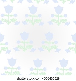 Seamless  floral pattern, stylized flowers, branches, spots, doodle,Ukrainian folklore . Hand drawn.