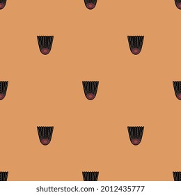 Seamless floral pattern with stylized lotus flowers. Ancient Greek ethnic motif.