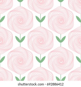 Seamless floral pattern. 
Stylized roses.