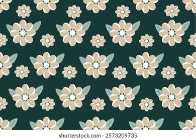 Seamless floral pattern suitable for textile work.