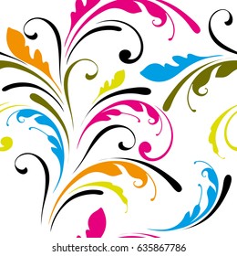 Seamless floral pattern. Template for design fabric, wallpaper, wrapping.