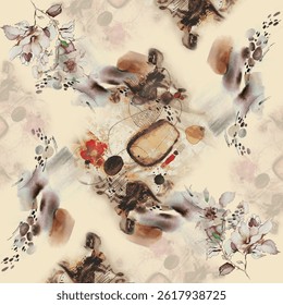 Patrón floral inconsútil para la materia textil