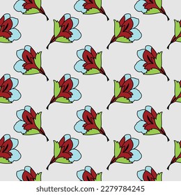 Seamless Floral Pattern for Textile fabric, linen, chiffon, velvet, silk variety, blanket