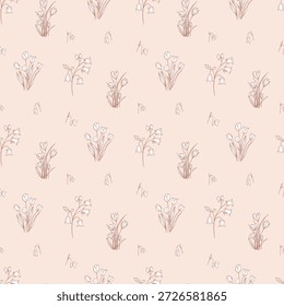 padrão floral sem costura, padrão têxtil, impressão de tecido em estilo vintage clássico no fundo claro, floral atemporal, flor de cor macia. design de superfície para casa têxtil, padrão de papel de parede, design pronto para impressão.