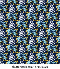 Seamless floral pattern for textile fabric