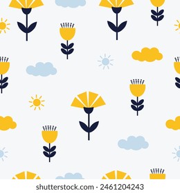 Seamless floral pattern textile vector background  for print, wallpaper,gift wrapping,packaging seamless vector background design 
