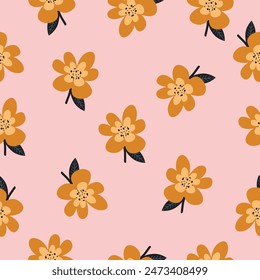 Seamless floral pattern textile vector background  for print, wallpaper,gift wrapping,packaging seamless vector background design 
