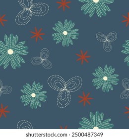 Seamless floral pattern textile vector background  for print, wallpaper,gift wrapping,packaging seamless vector background design 
