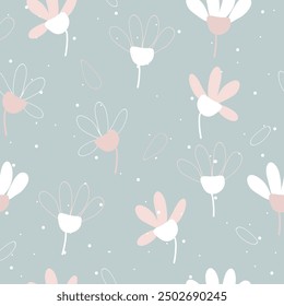 Seamless floral pattern textile vector background  for print, wallpaper,gift wrapping,packaging seamless vector background design 

