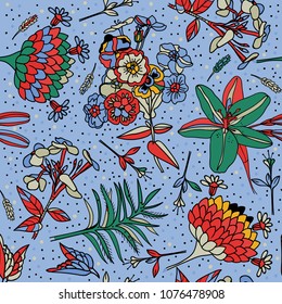 Seamless floral pattern. Textiles, wallpaper. 