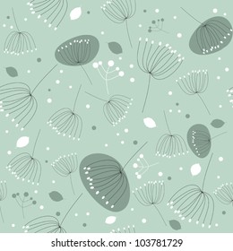 Seamless floral pattern, texture with flowers and leaves