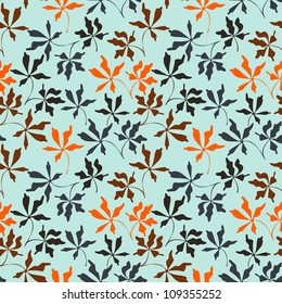 seamless floral pattern. texture with leaves