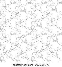 Seamless floral pattern for textures, textiles, and simple backgrounds. Flat style