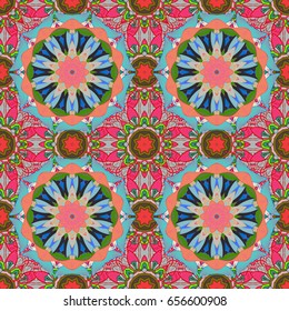 Seamless floral pattern that can be used for wallpaper, website background, wrapping paper. Vector flower concept. Leaf natural pattern in colors. Summer design.