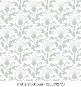 
Nahtlose Blumenmuster mit der Nadel. Zierender Vektorhintergrund.