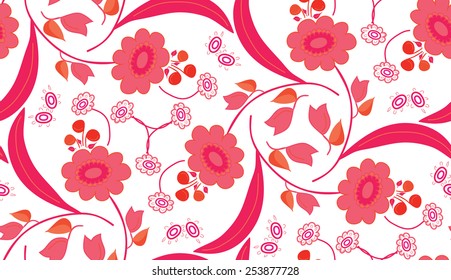 Seamless floral pattern with tiny  flowers on white background