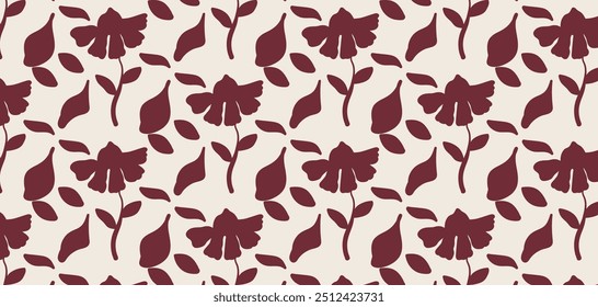 Seamless floral pattern. Trendy abstract textures. For backgrounds, wallpapers, textiles and fashion.