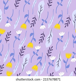 Seamless floral pattern. Floral trendy background. Wallpaper for home decor