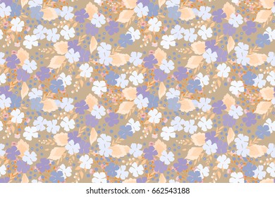 Seamless floral pattern. Trendy texture for autumn season. Design textiles, wrapping. 