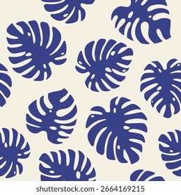 Patrón floral sin fisuras de la planta tropical monstera deliciosa. Fondo natural Abstractas