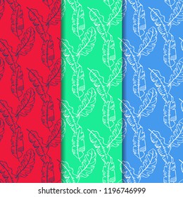 seamless floral pattern tropical palm leaves