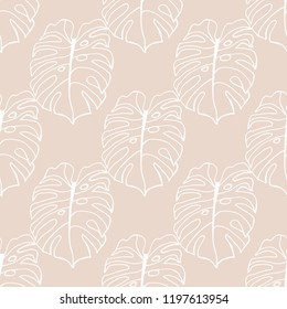 seamless floral pattern tropical palm leaves