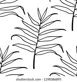 seamless floral pattern tropical palm leaves