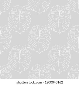 seamless floral pattern tropical palm leaves