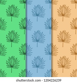 seamless floral pattern tropical palm leaves