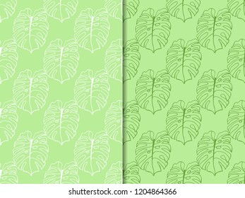 seamless floral pattern tropical palm leaves