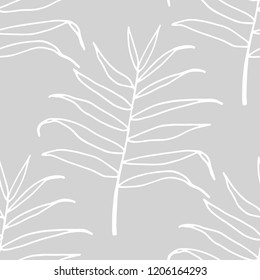 seamless floral pattern tropical palm leaves