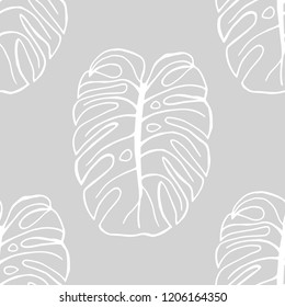 seamless floral pattern tropical palm leaves