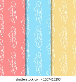 seamless floral pattern tropical palm leaves