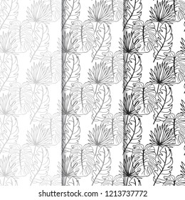 seamless floral pattern tropical palm leaves