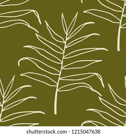 seamless floral pattern tropical palm leaves