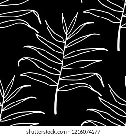 seamless floral pattern tropical palm leaves