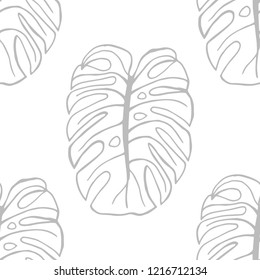 seamless floral pattern tropical palm leaves