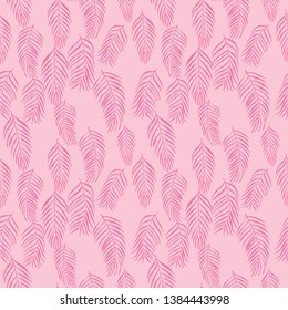 seamless floral pattern tropical palm leaves hand drawn sketch