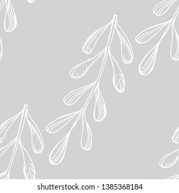seamless floral pattern tropical palm leaves hand drawn sketch