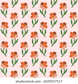 Nahtloses Blumenmuster mit Tulpen und Frühlingsblumen für Wallpaper und Textile Design Exotische handgezeichnete Blumen, nahtlose Muster mit Blumenmuster für Stoff, Textilien, Kleidung, Packpapier, Abdeckung