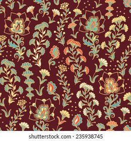Seamless floral pattern in turkish style