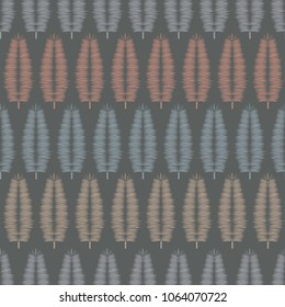 seamless floral pattern twigs and leaves. vector illustraition 